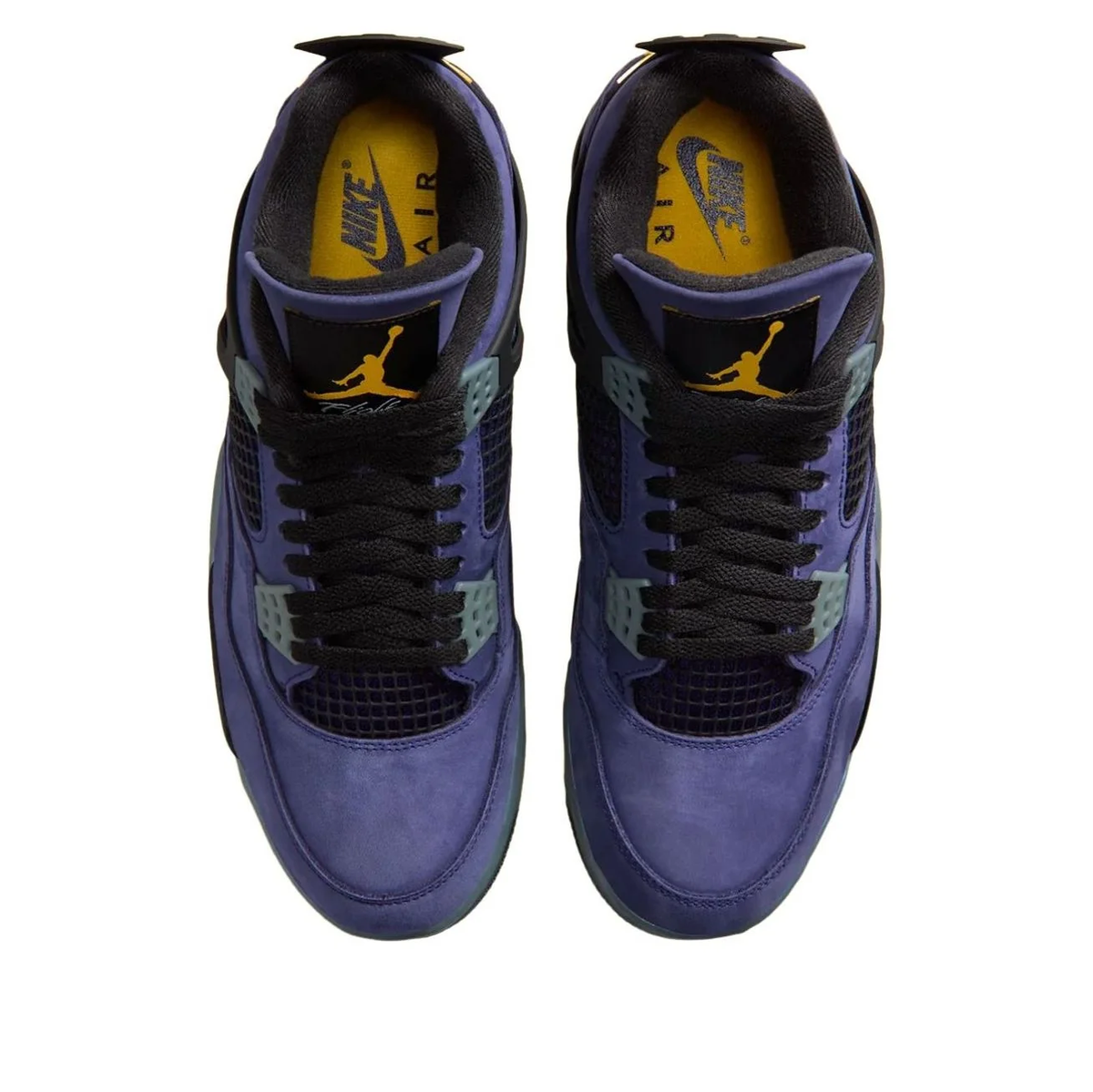 Nike Air Jordan 4 Retro Purple Black & Yellow Sneakers