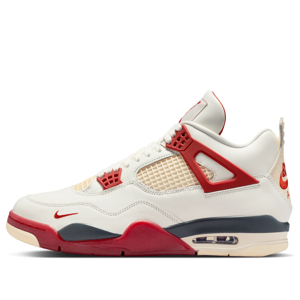 Nike Air Jordan 4 Retro Cream Red & Charcoal Sneakers