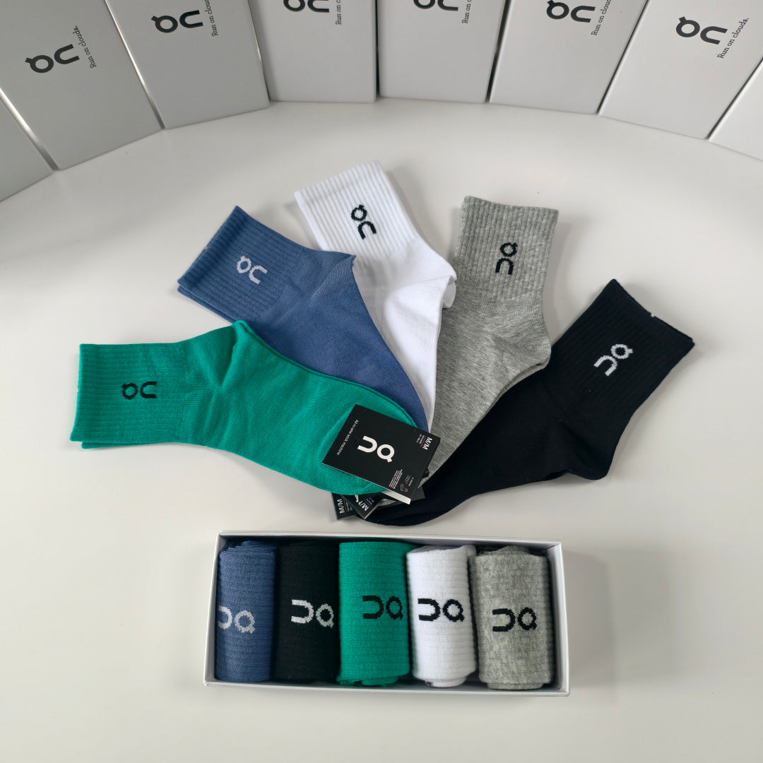 SOLEMN Comfort Crew Socks – 5-Pair Set #002