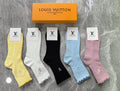 Louis Vuitton Cashmere Blend Crew Socks – 5-Pair Set #002