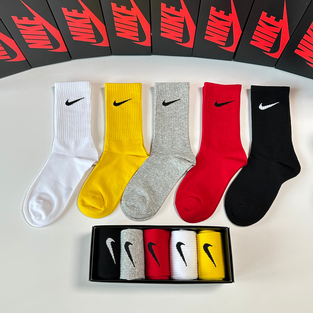 Nike Comfort Crew Socks – 5-Pair Set #002