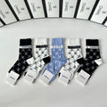 Chanel Comfort Crew Socks – 5-Pair Set #001
