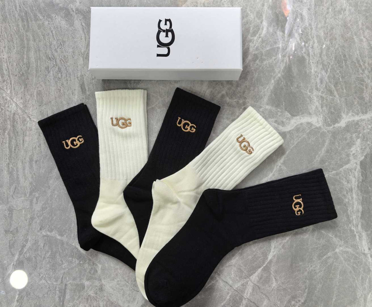 SOLEMN Comfort Crew Socks – 5-Pair Set #001