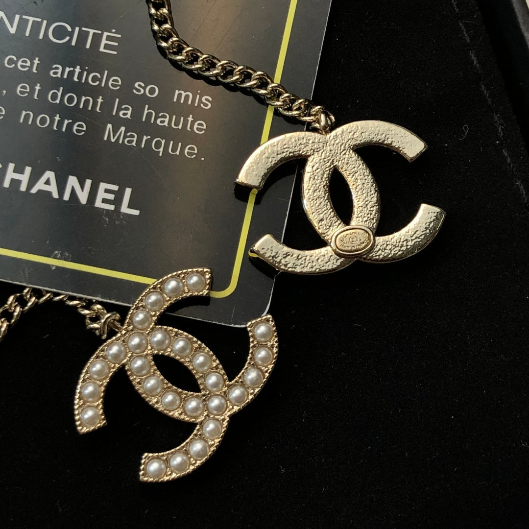 CHANEL Pearl Tassel Earrings