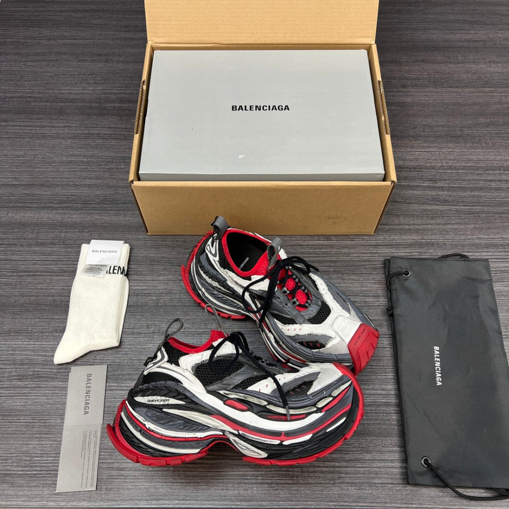 Balenciaga 420 纯原版本Balenciaga巴黎世家 Platform 16XL 厚底系带 老爹鞋 16cm 男款 灰红 Balenciaga 16 Boot #01 - Color 01 - Image 4