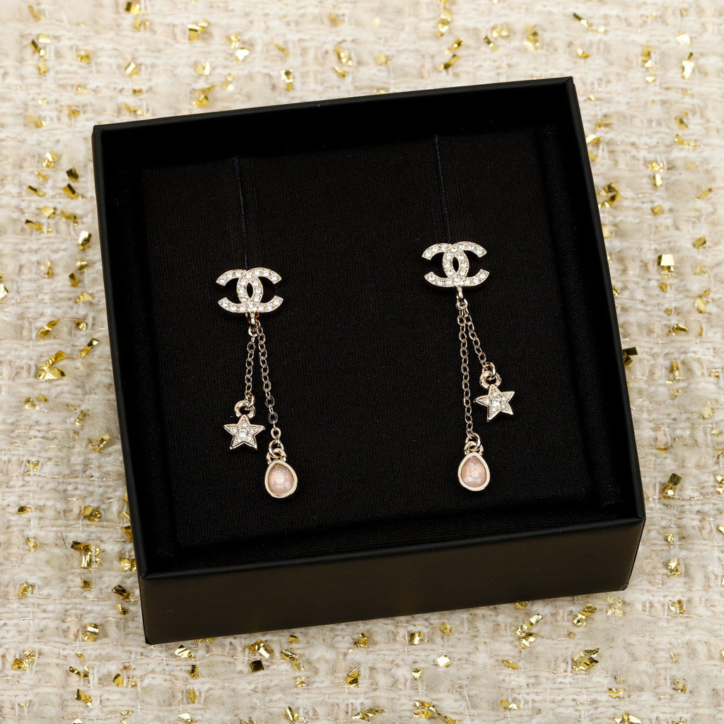 Crystal Double-C Earrings