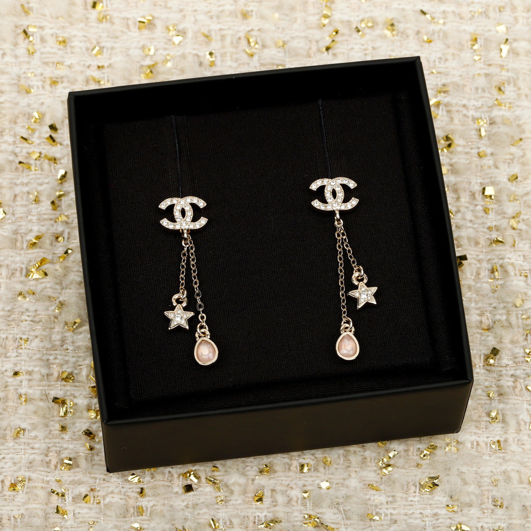 Crystal Double-C Earrings