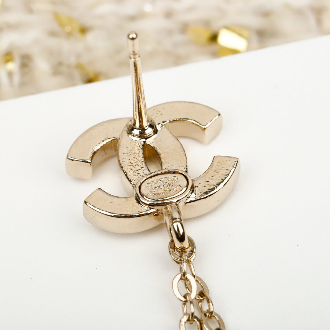 Crystal Double-C Earrings