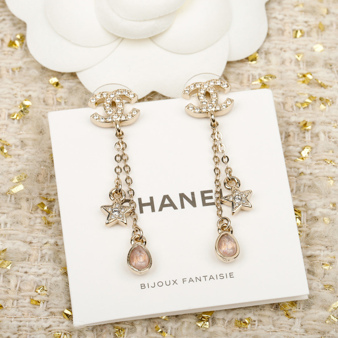 Crystal Double-C Earrings