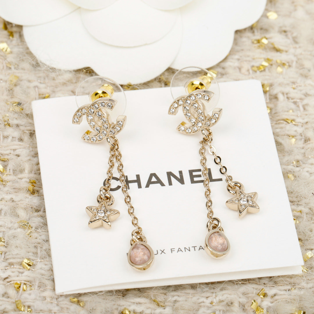 Crystal Double-C Earrings