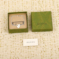 GUCCI 925 Sterling Silver Heart Lock Earrings