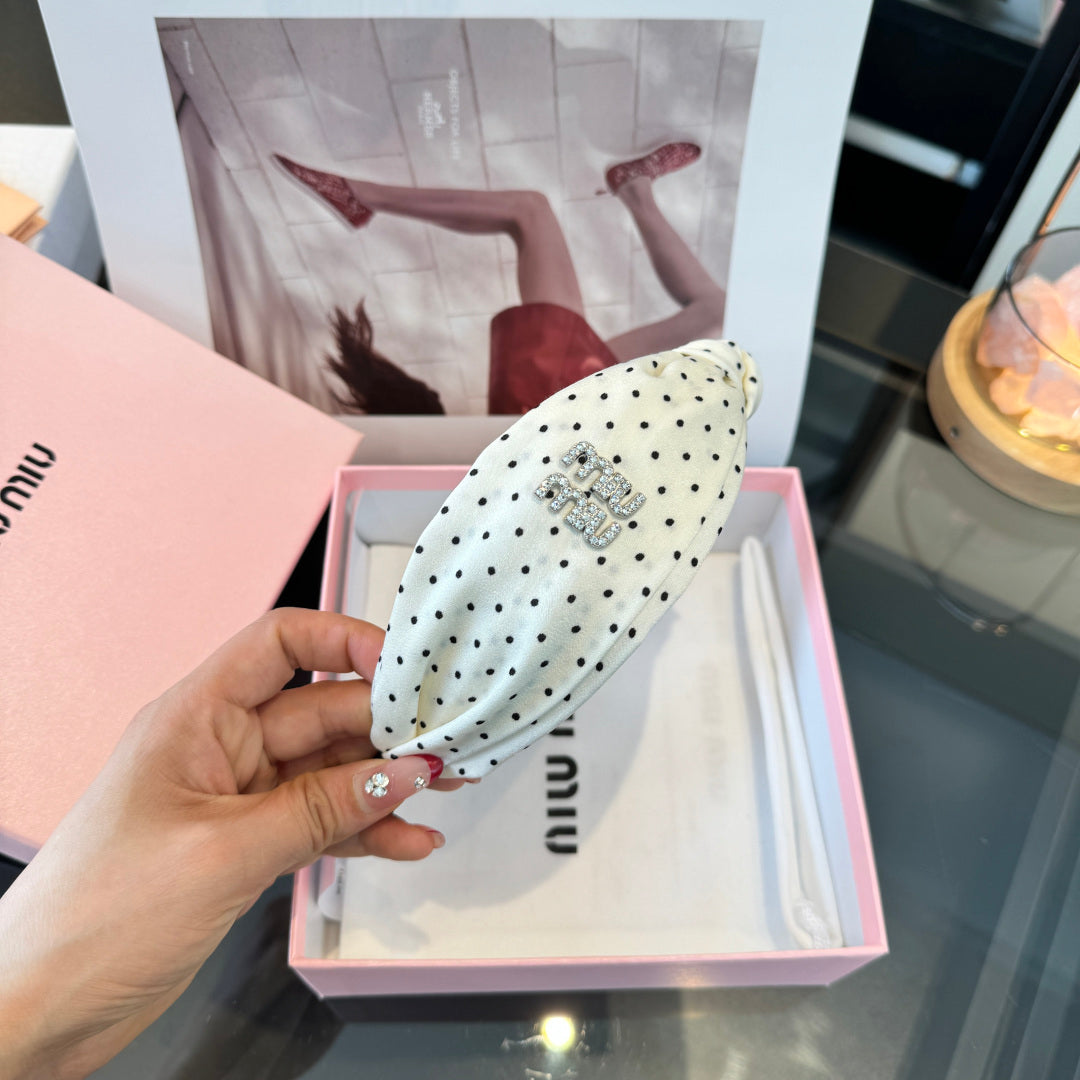 MIU MIU Polka Dot Headband