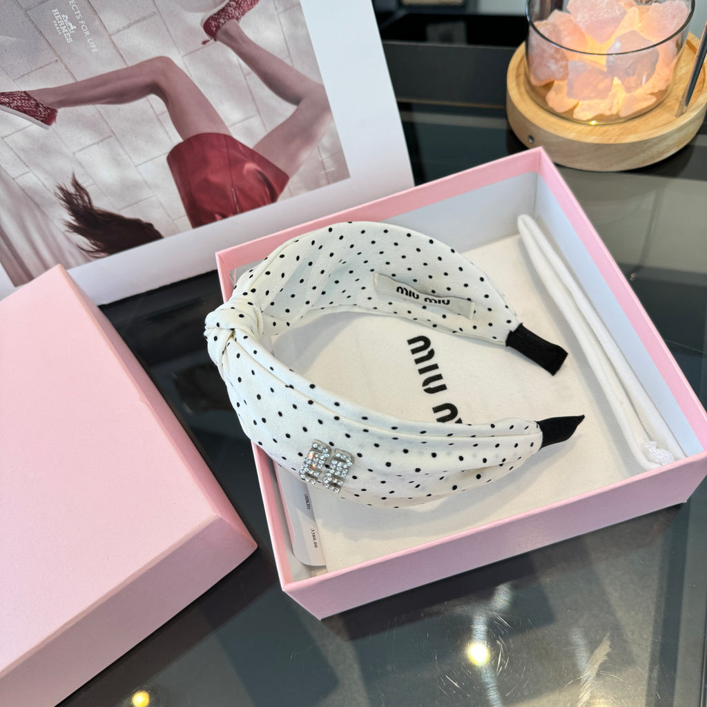 MIU MIU Polka Dot Headband
