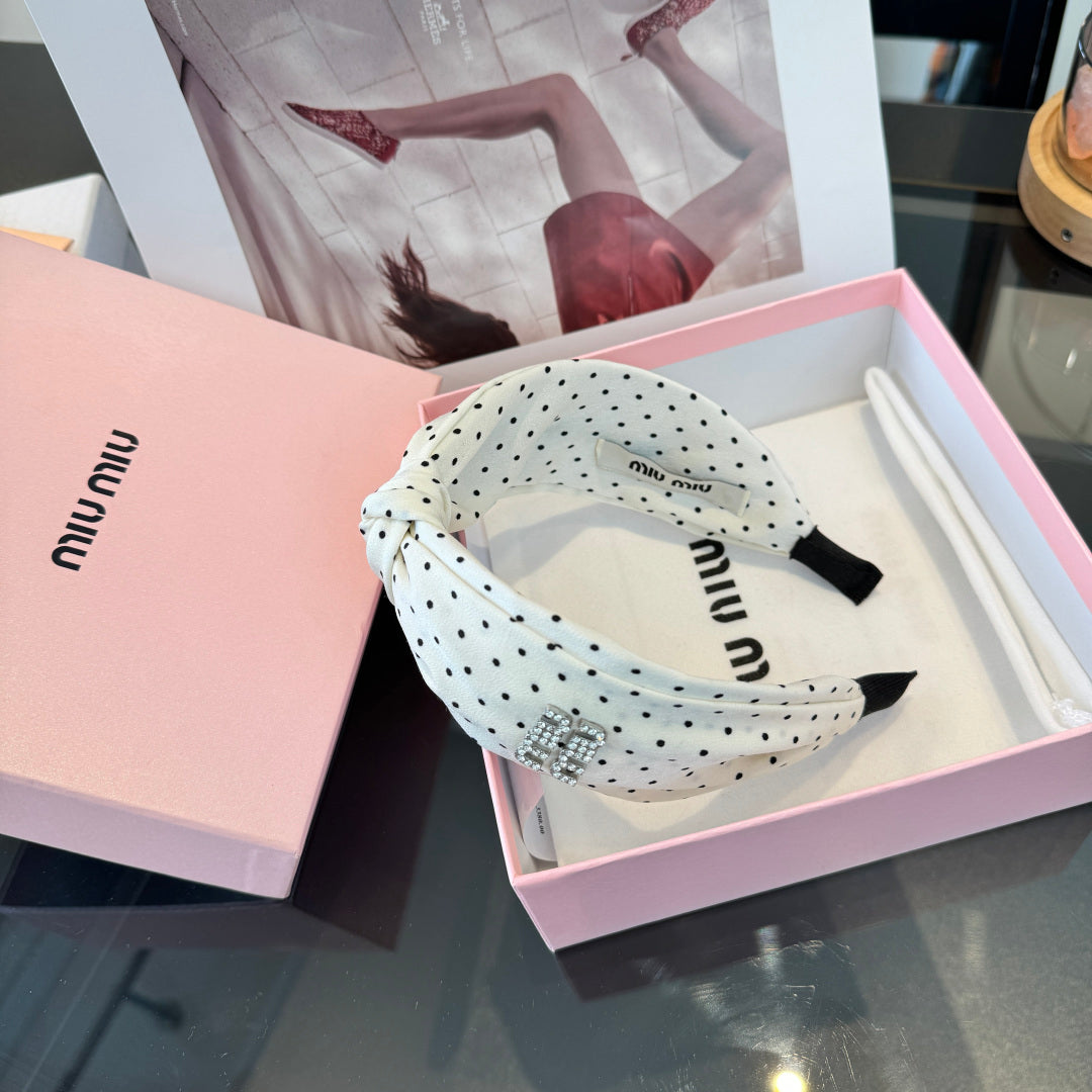 MIU MIU Polka Dot Headband
