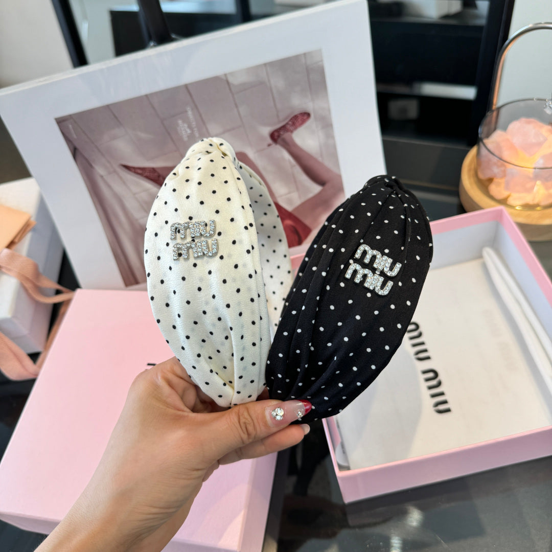 MIU MIU Polka Dot Headband