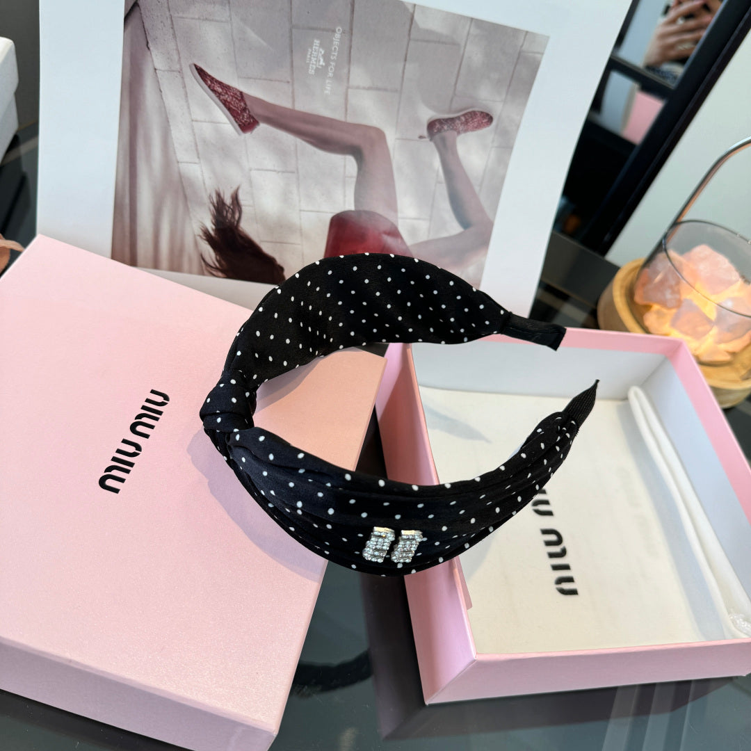 MIU MIU Polka Dot Headband