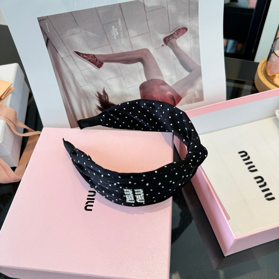 MIU MIU Polka Dot Headband