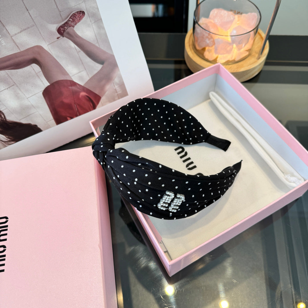 MIU MIU Polka Dot Headband