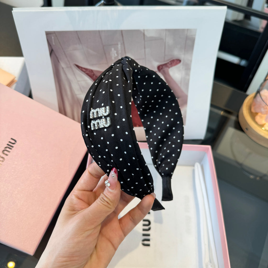 MIU MIU Polka Dot Headband