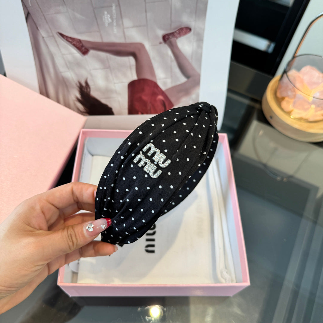 MIU MIU Polka Dot Headband