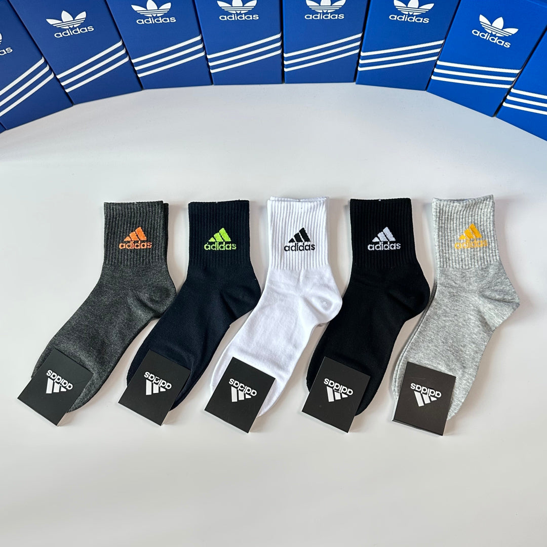 Adidas Comfort Crew Socks – 5-Pair Set #001