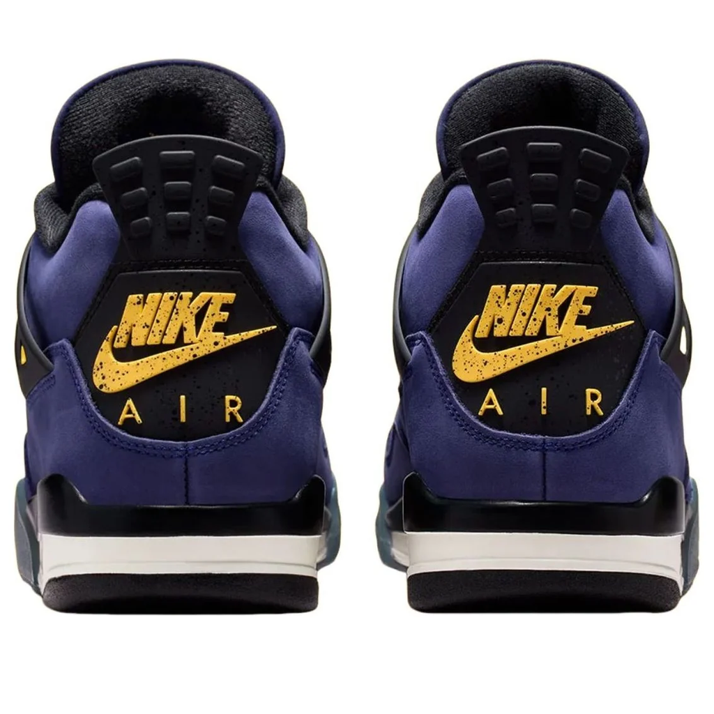 Nike Air Jordan 4 Retro Purple Black & Yellow Sneakers
