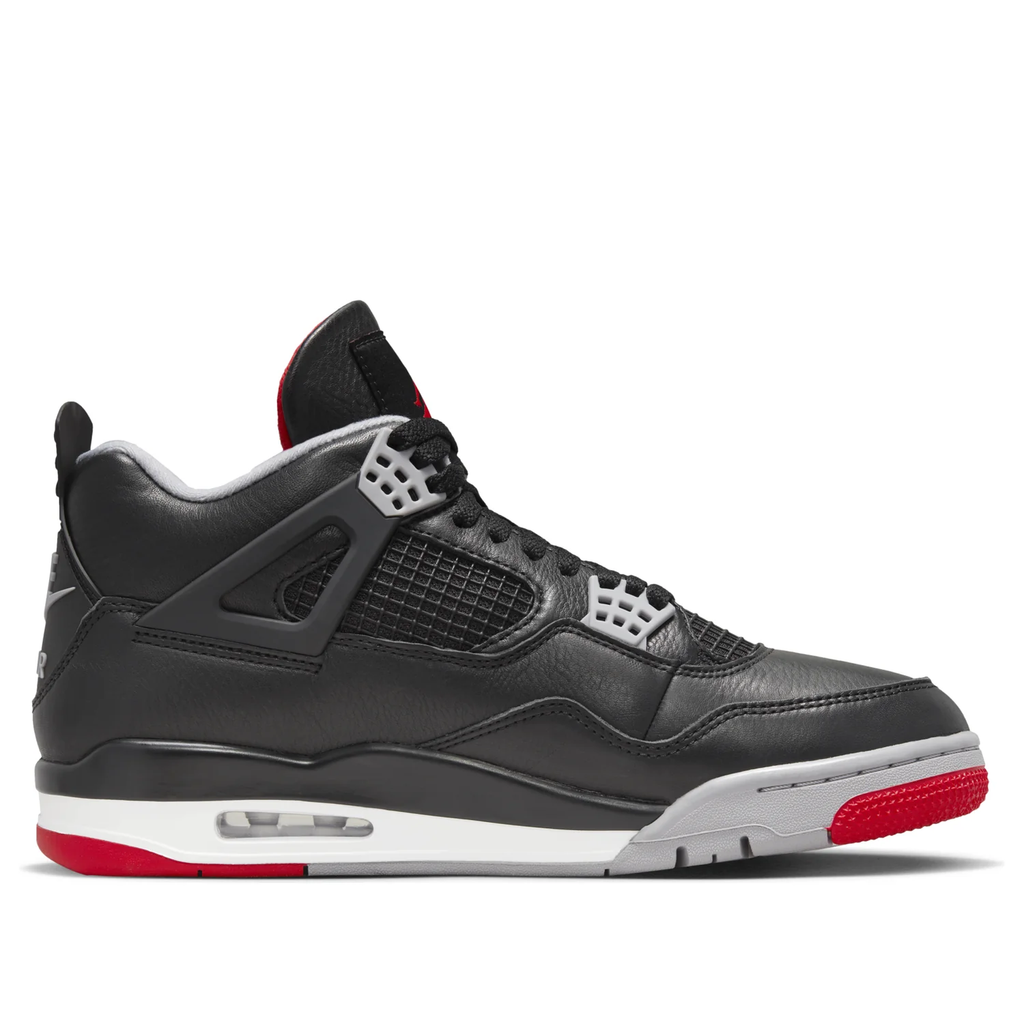 Nike Air Jordan 4 Retro Black Gray & Red Sneakers