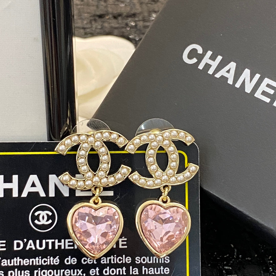 CHANEL Crystal Double-C Pendant Necklace
