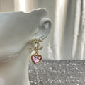 CHANEL Crystal Double-C Pendant Necklace
