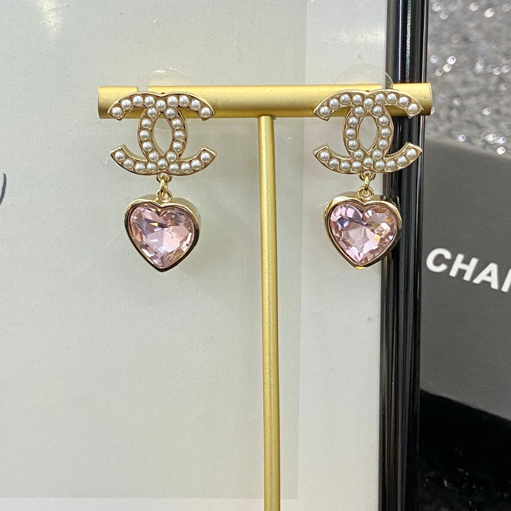 CHANEL Crystal Double-C Pendant Necklace
