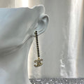 CHANEL Crystal Double-C Pendant Necklace