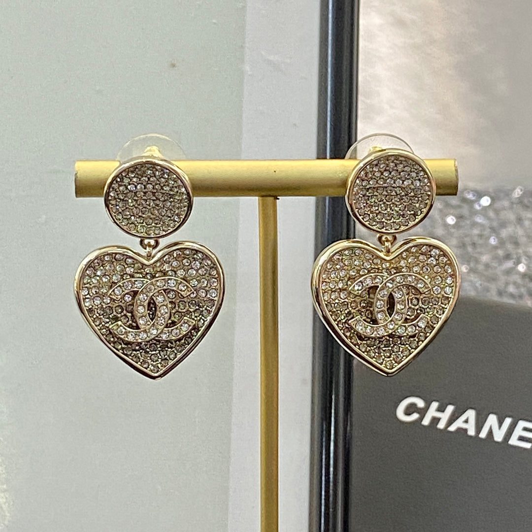 CHANEL Crystal Double-C Earrings