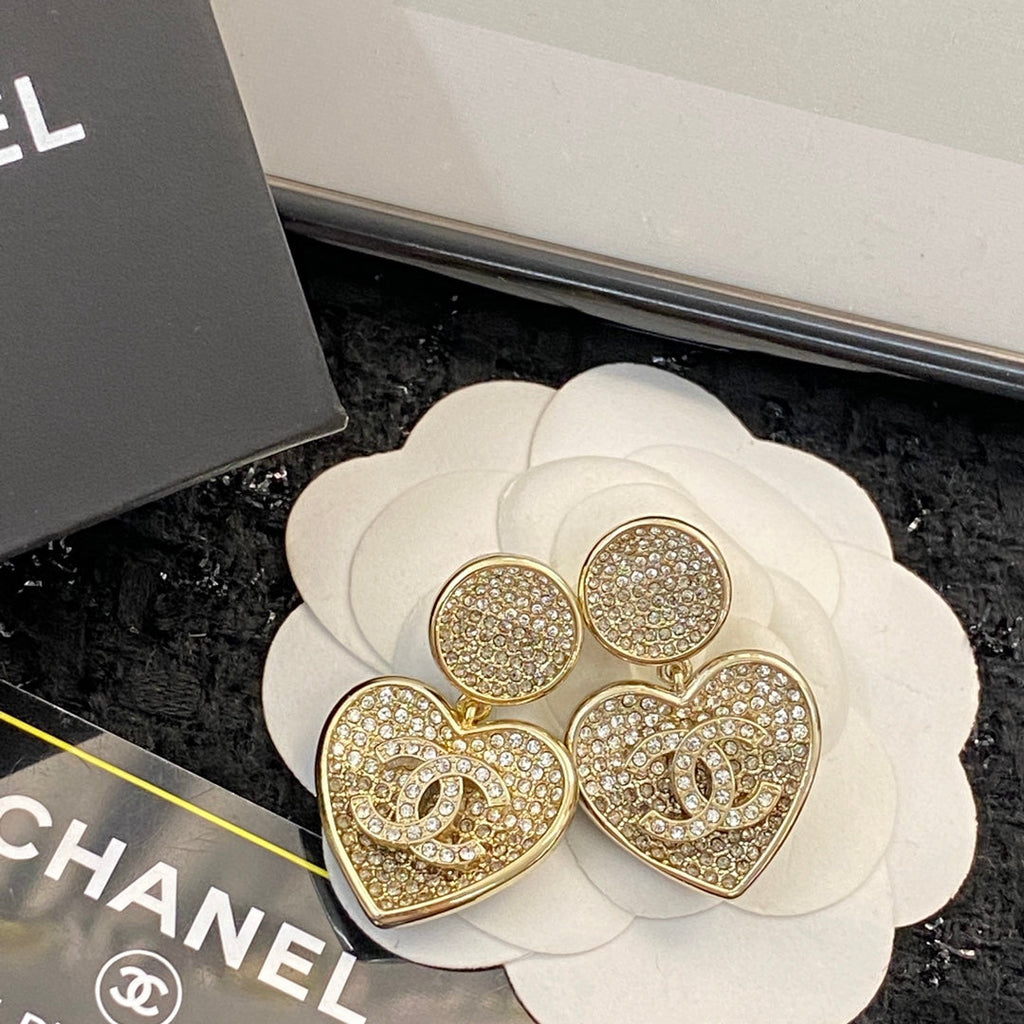 CHANEL Crystal Double-C Earrings