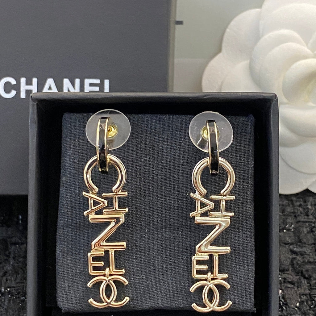 CHANEL Enamel Earrings