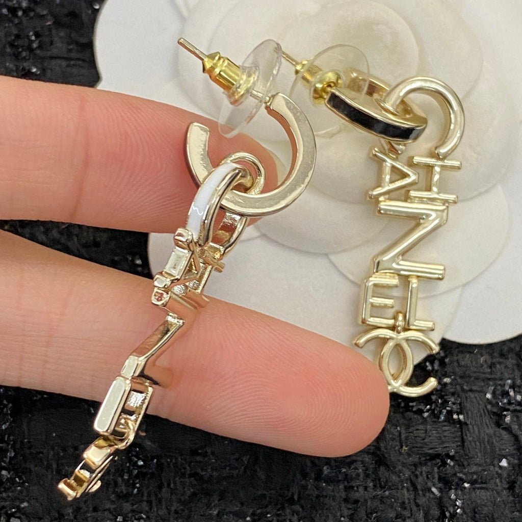 CHANEL Enamel Earrings
