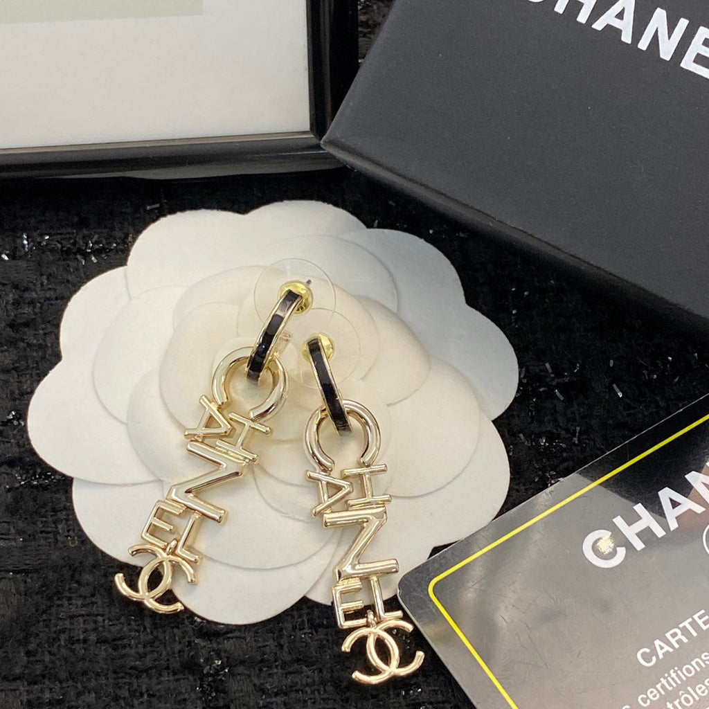 CHANEL Enamel Earrings