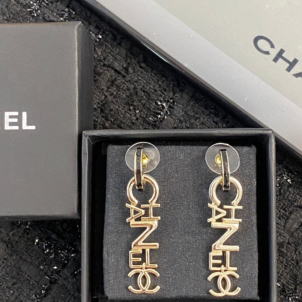 CHANEL Enamel Earrings