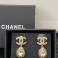 CHANEL Crystal Double-C Earrings