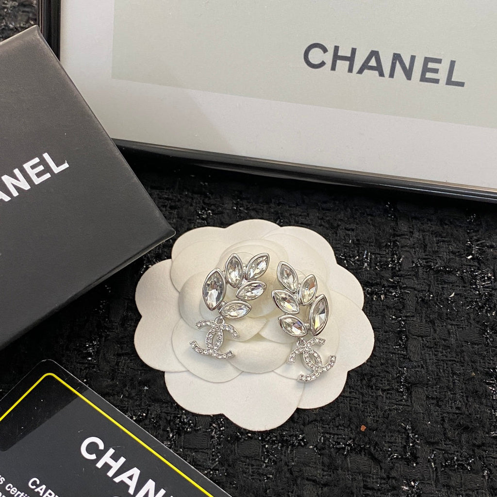 CHANEL Crystal Earrings