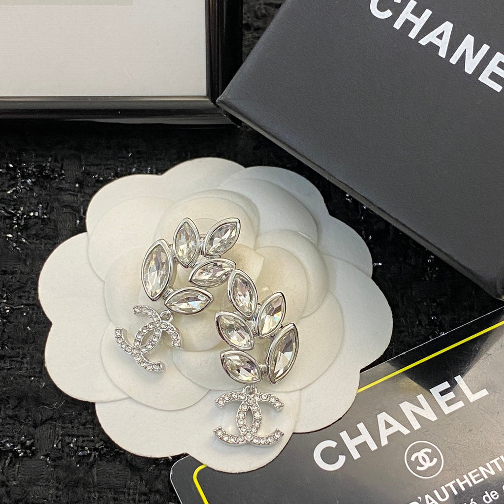 CHANEL Crystal Earrings