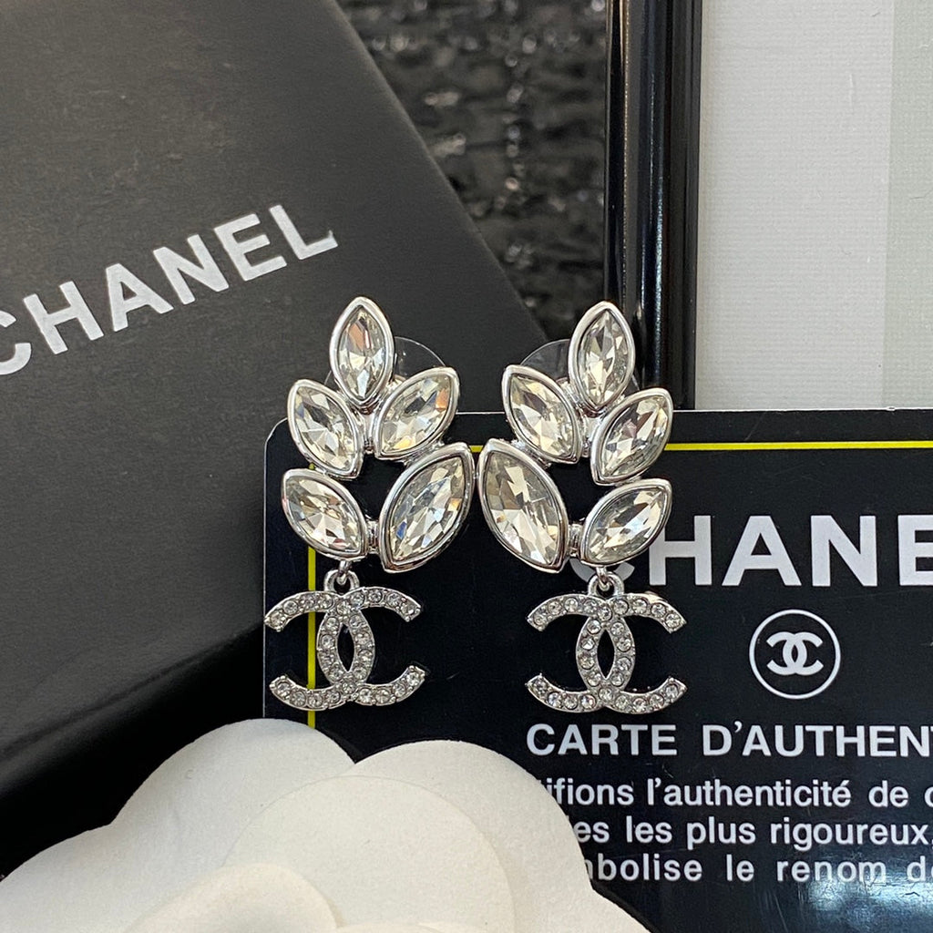 CHANEL Crystal Earrings