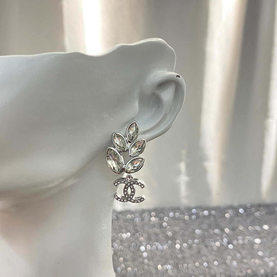 CHANEL Crystal Earrings