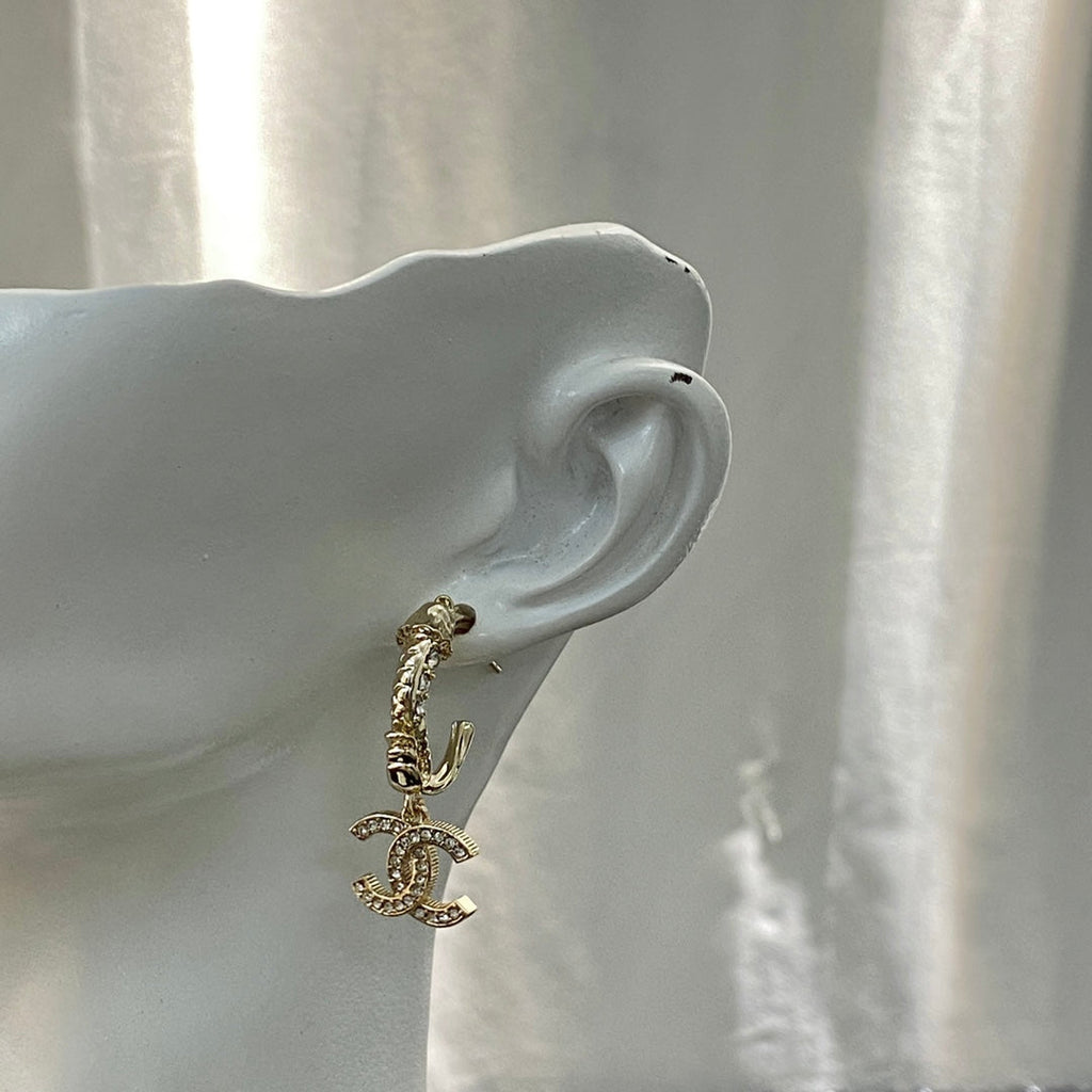 CHANEL P65 Crystal Double-C Earrings