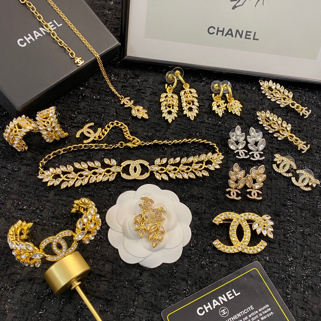 CHANEL Crystal Earrings