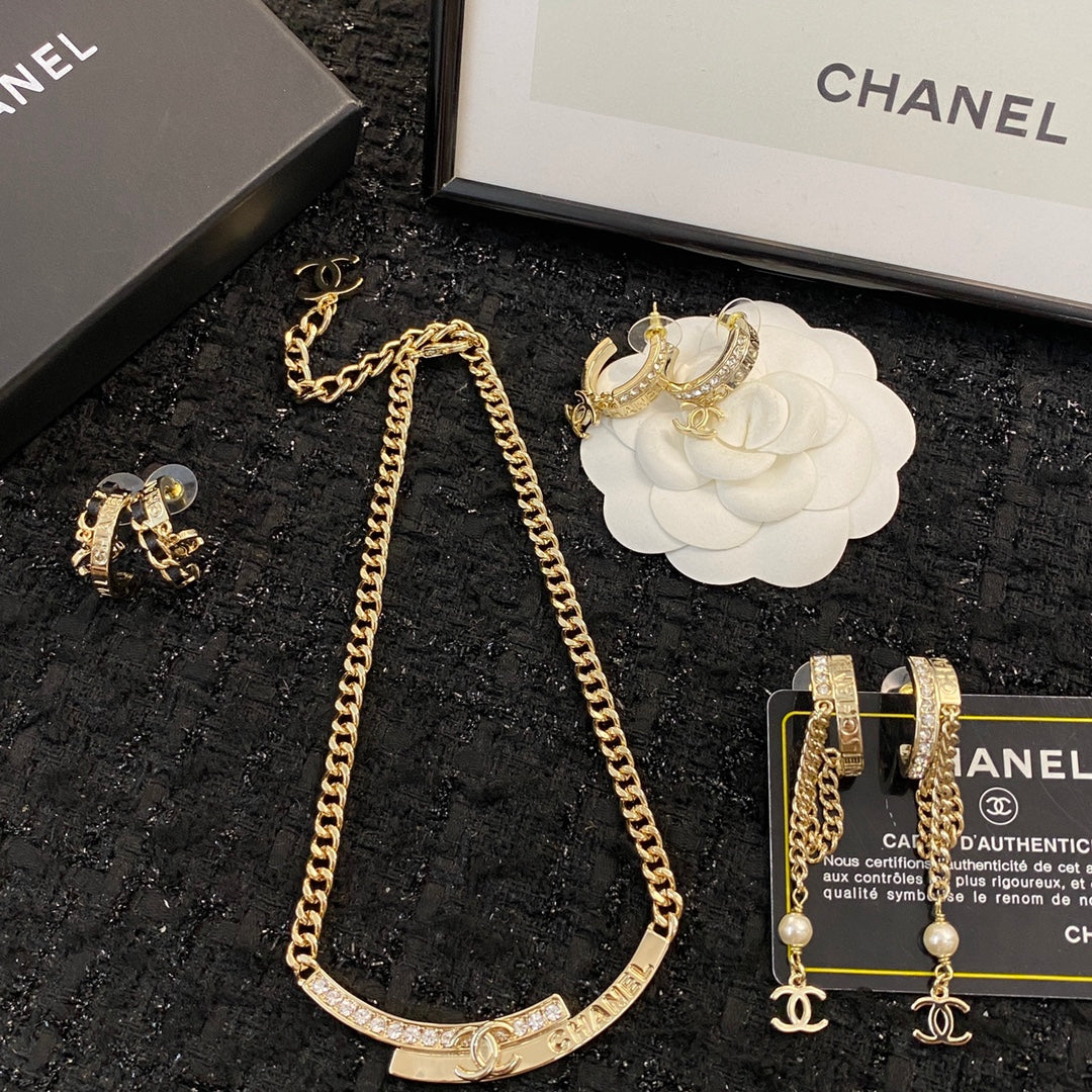 CHANEL Double-C Tassel Pendant Necklace