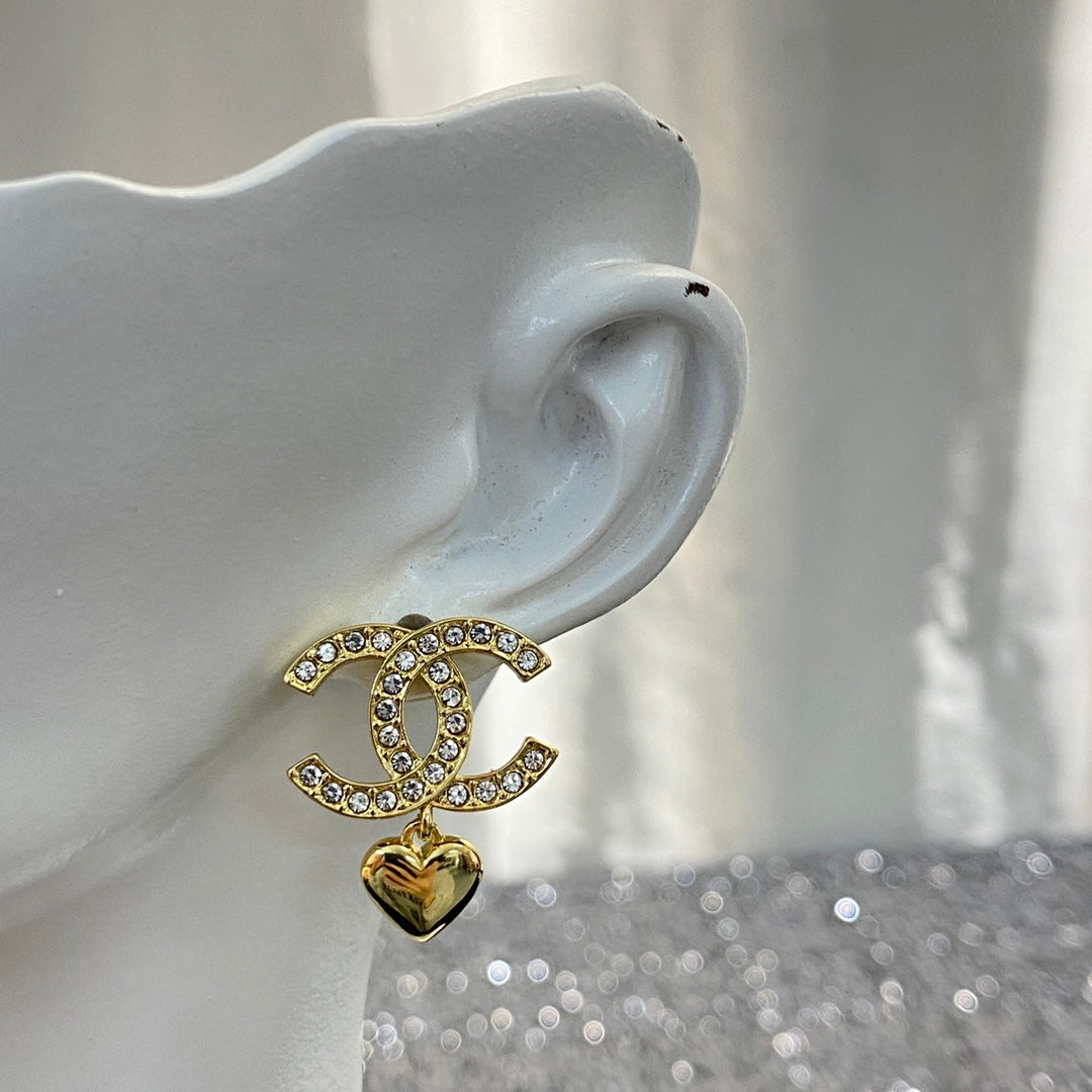 CHANEL Crystal Double-C Earrings