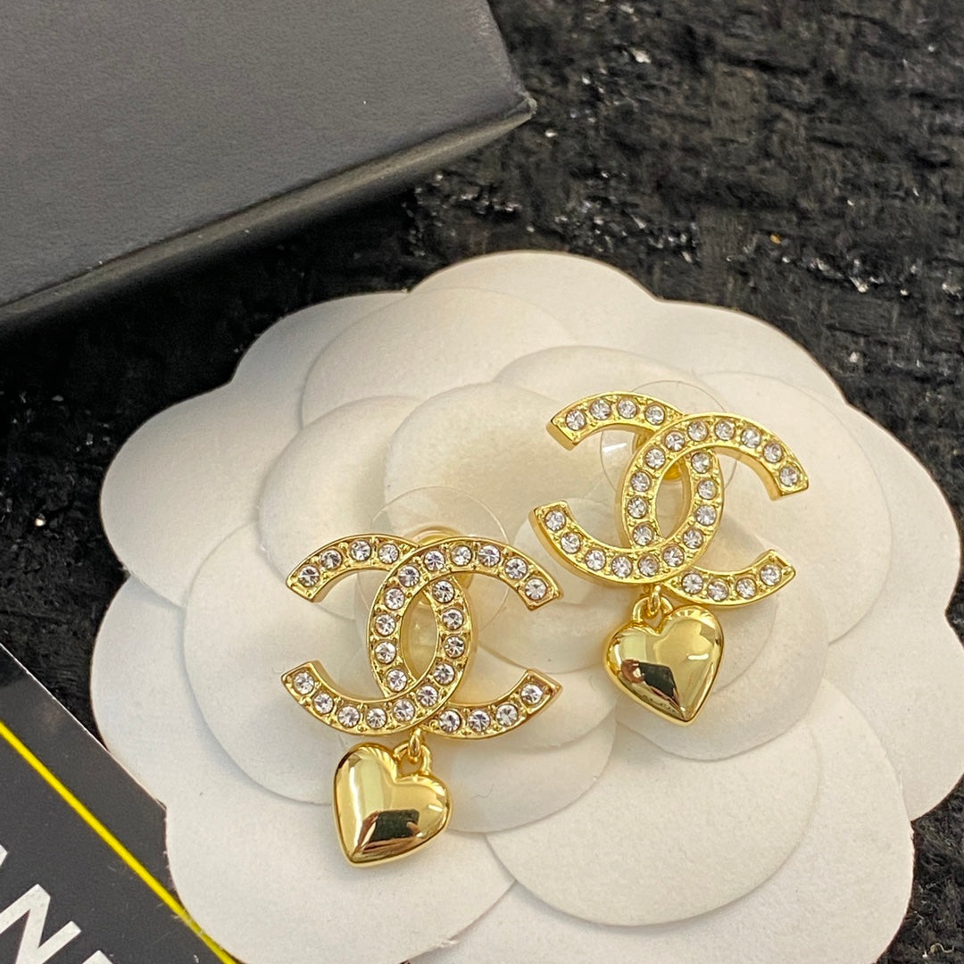 CHANEL Crystal Double-C Earrings