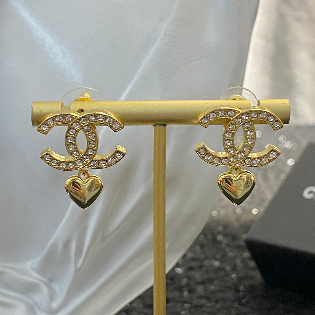 CHANEL Crystal Double-C Earrings
