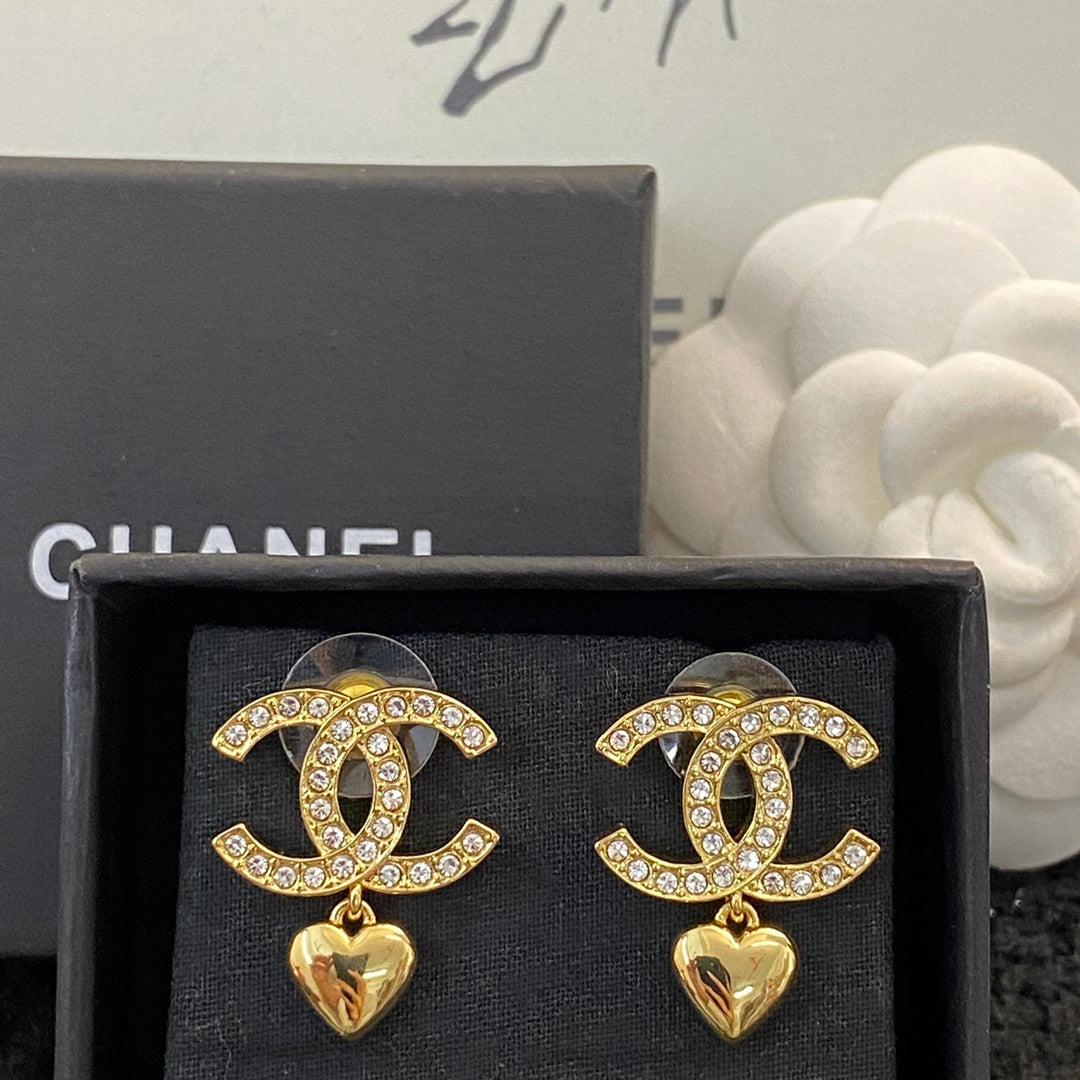 CHANEL P65 Crystal Double-C Earrings