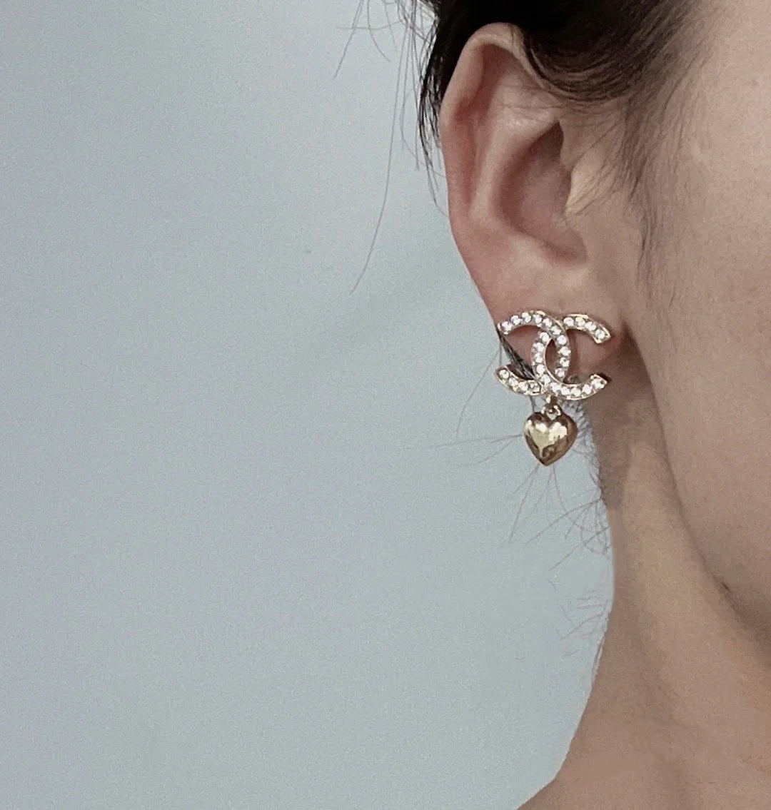 CHANEL Crystal Double-C Earrings